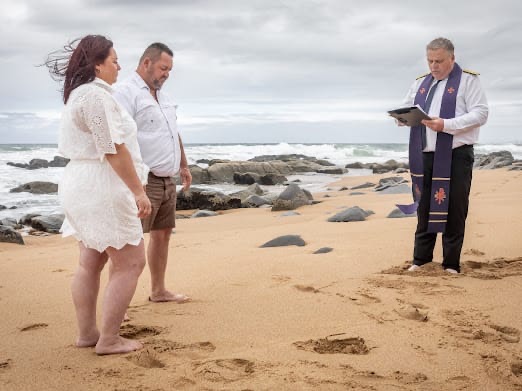 Wedding ceremony by Dr. Gerrit Rademeyer in Draaifontein