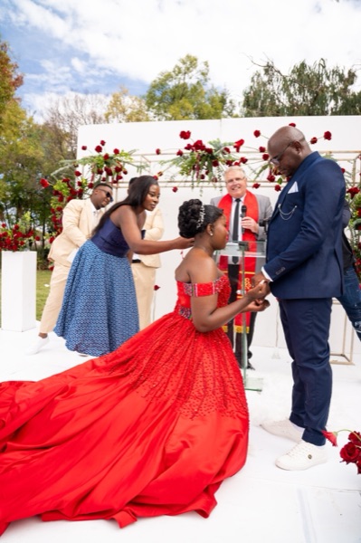 Wedding ceremony by Dr. Gerrit Rademeyer in Draaifontein