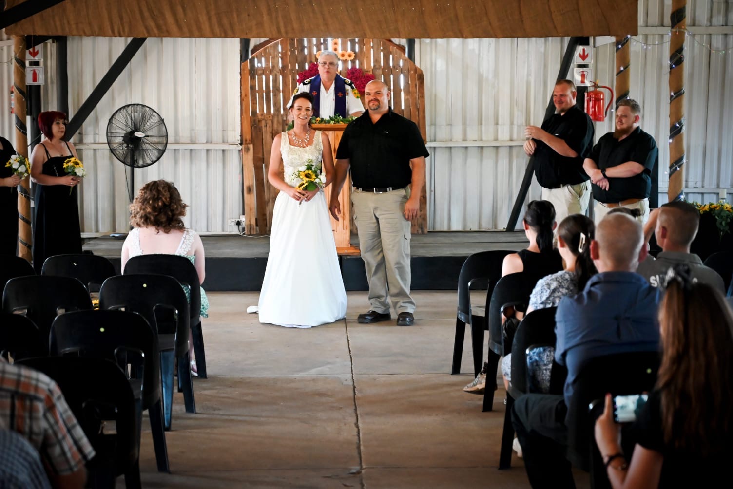 Wedding ceremony by Dr. Gerrit Rademeyer in Draaifontein